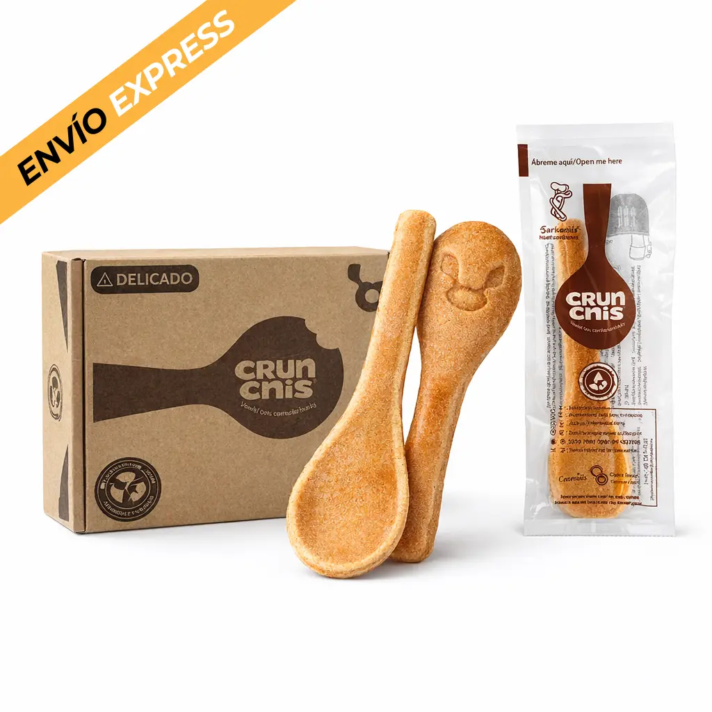 Cucharas comestibles de galleta bidegradaples potada - crunchis