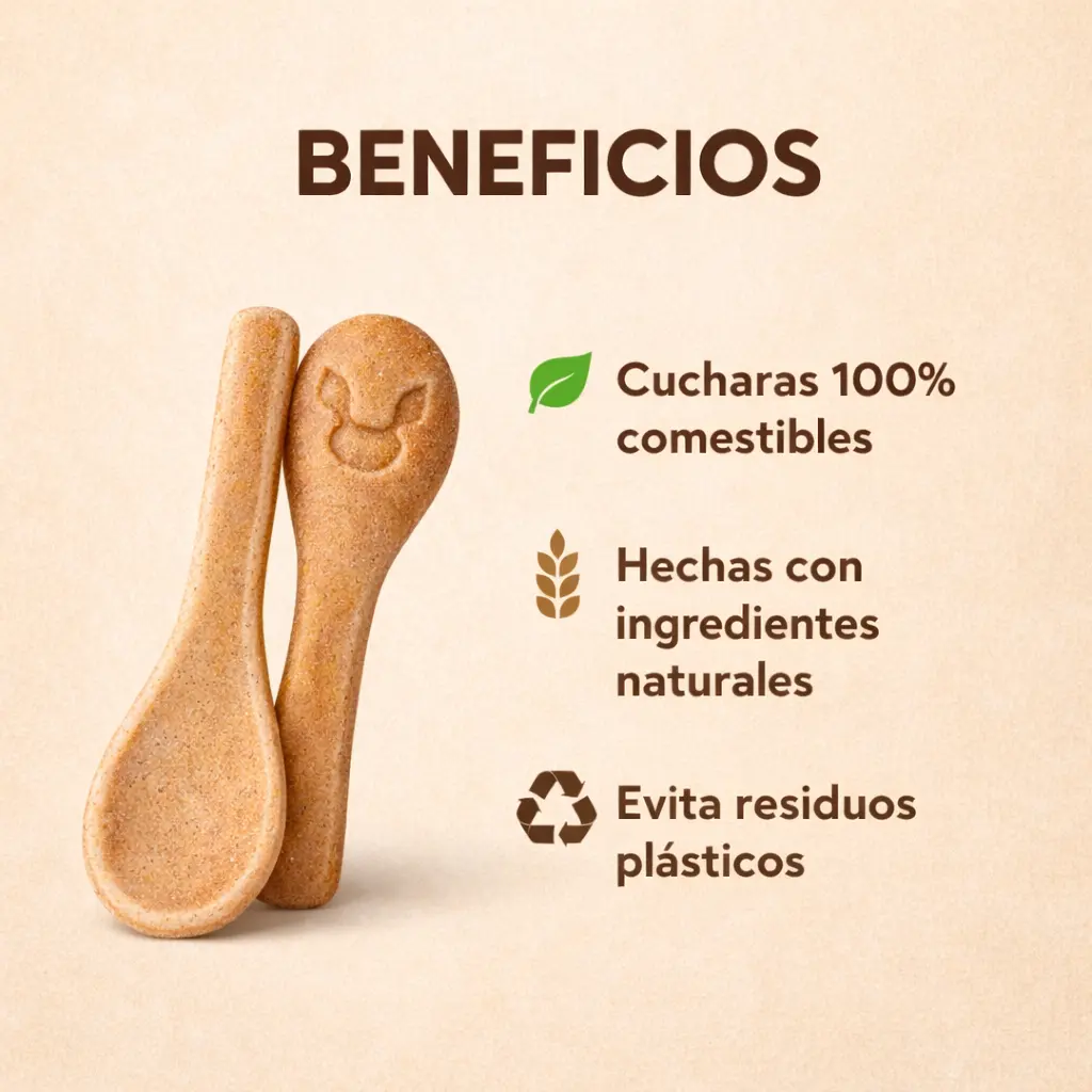 Cucharas comestibles de galleta – Crunchis - beneficios