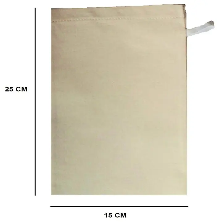 Bolsa o filtro reutilizable hecho en 100% algodón para leche vegetal u otros usos.