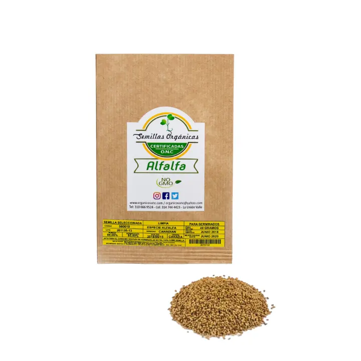 Semillas Orgánicas Alfalfa 40g - Semillas
