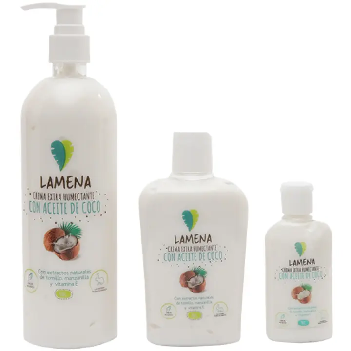 Crema Humectante A Base De Aceite De Coco Marca Lamena