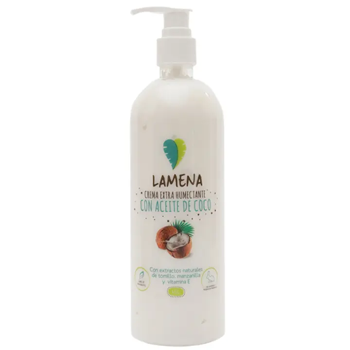 Crema Humectante A Base De Aceite De Coco Marca Lamena