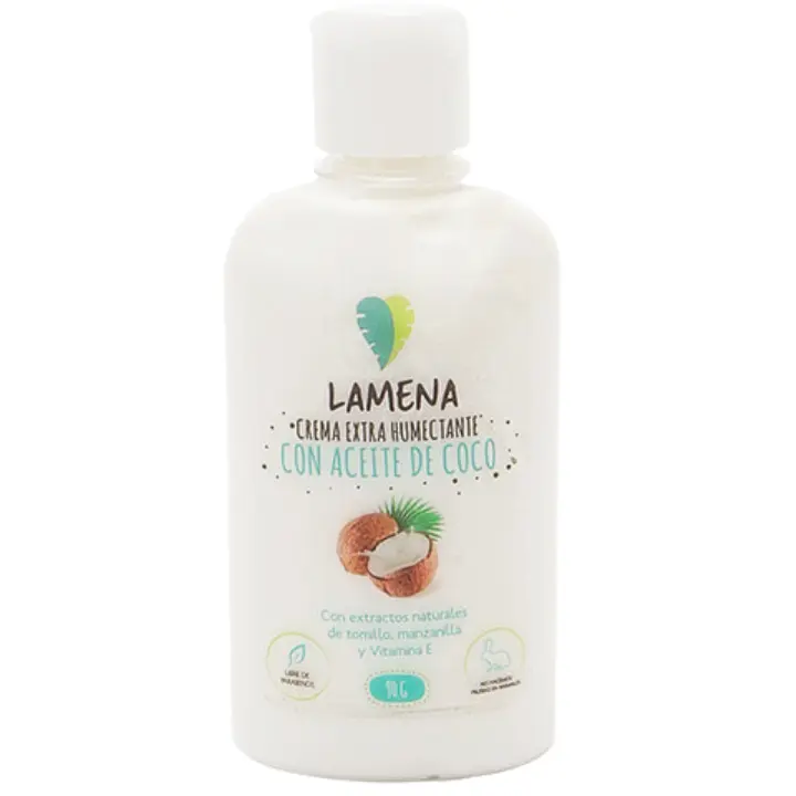 Crema Humectante A Base De Aceite De Coco Marca Lamena