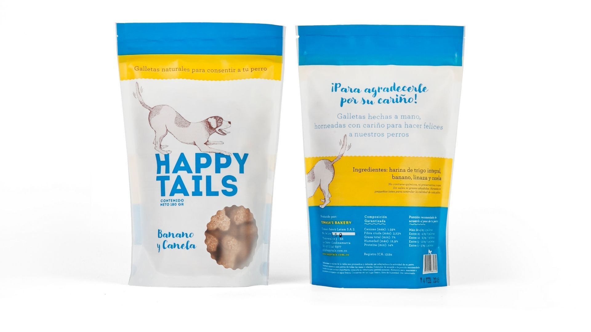 Galletas naturales para perros: Banano y canela - Happy Tails