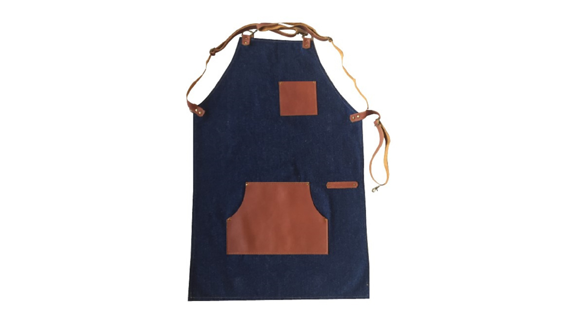 Peto En Denim y Cuero Tiras Herrajes - Imagen 2