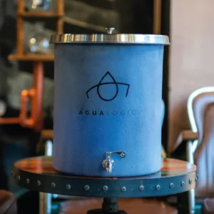 Purificador de agua en vidrio azul cobalto mate 20L - Agualogic