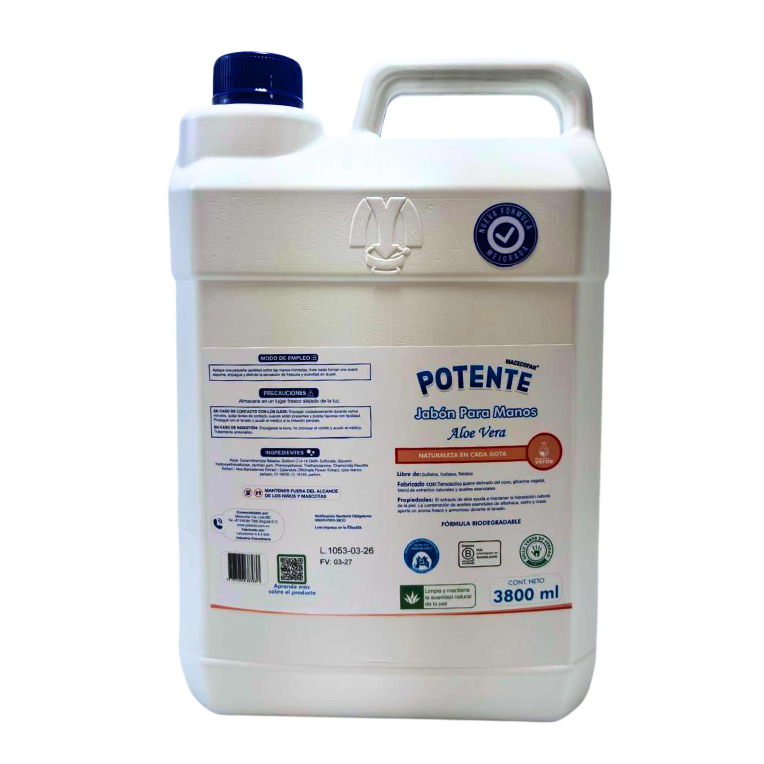 Jabón para Manos con Extracto de Aloe Vera - Imagen 2