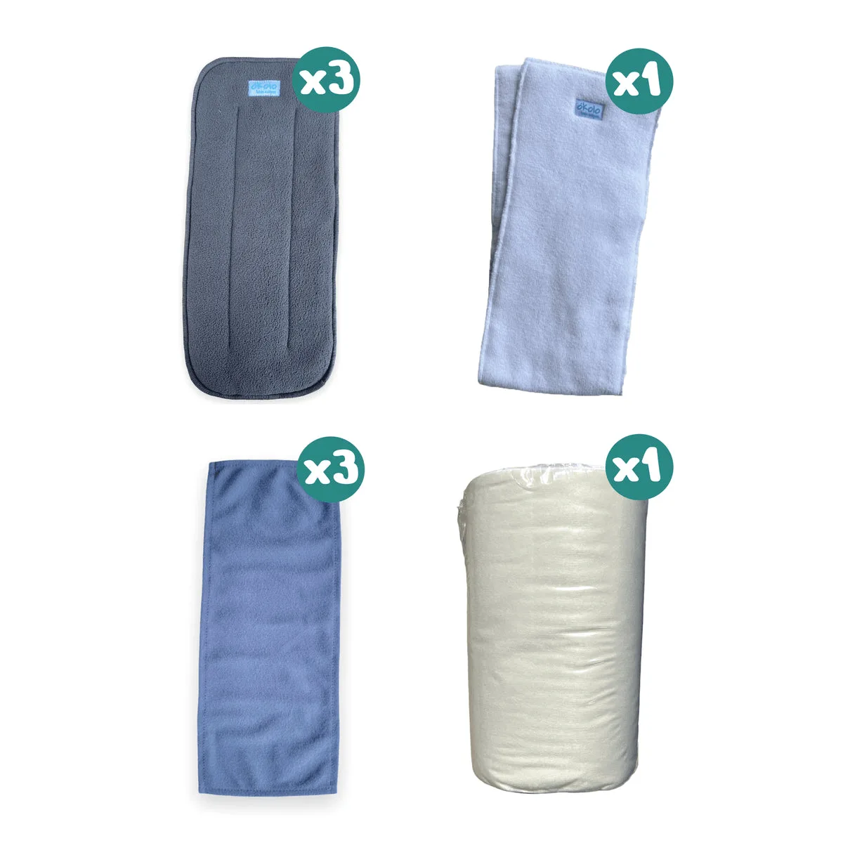 Combo básico de accesorios para pañales ecológicos Okolo