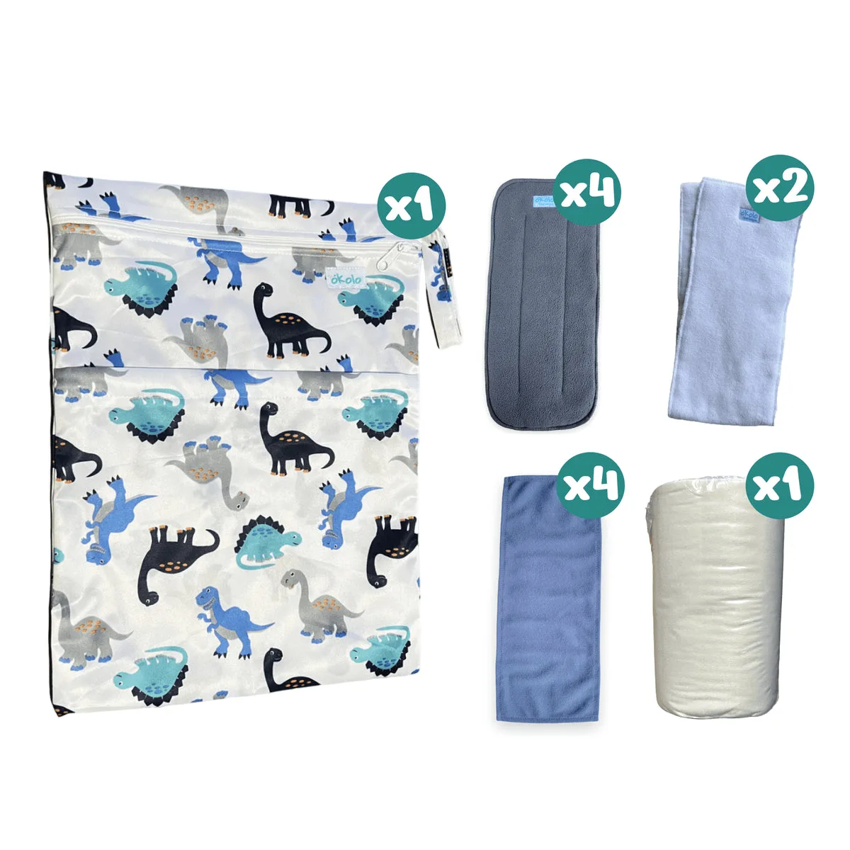 Combo completo de accesorios para pañales ecológicos Okolo