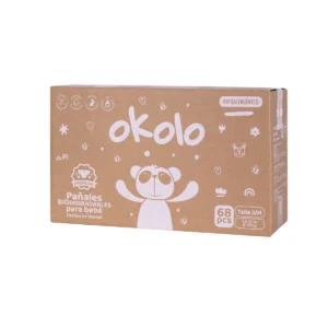 Pañales desechables biodegradables de bambú Okolo Etapa 3 · M (6 a 10 kg), 68 unidades