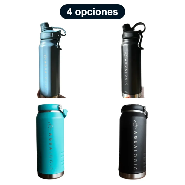 Termo Agualogic en azul y negro, 800 ml y Plus 1600 ml